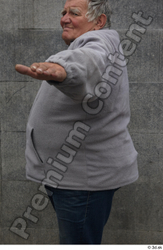 Upper Body Man White Casual Overweight Street photo references
